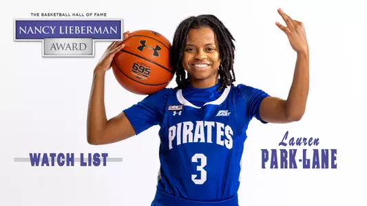 Lauren Park-Lane announcing her placement on the Nancy Lieberman Award Watch List