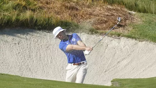 Wanxi Sun during the Georgetown Intercollegiate Golf Tournament at Liberty National GC on October 11, 2022. (Photo by Porter BInks )
