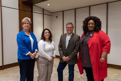 Highlights from the Patrick Murray and Mary Ann Pfaff Murray Student-Athlete Leadership Forum, held Oct. 25, 2022 at Seton Hall University's Bethany Hall.