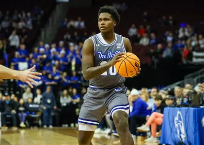 Jaquan Sanders handles the ball against Providence