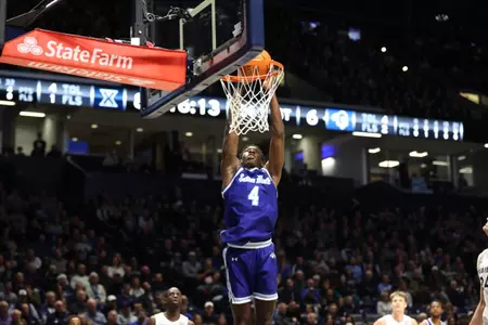 Tyrese Samuel dunking at Xavier