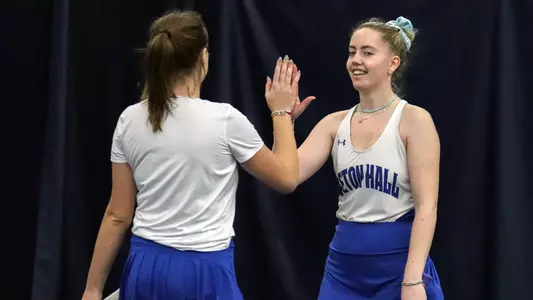 Arabella Moen High-Five with Arina Gumerova vs. Stony Brook