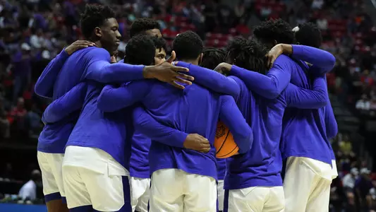 Men's Basketball Team Huddle Before TCU Game