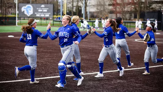 Seton Hall Softball Players Prior to DePaul Game