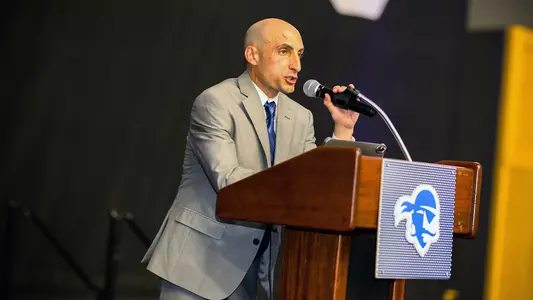 Angelo Gingerelli Speaking at SHUCademy Awards