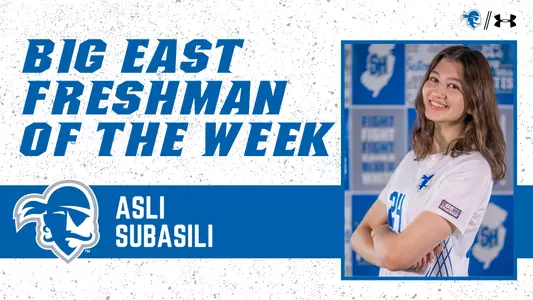Asli Subasili graphic for being named BIG EAST Freshman of the Week