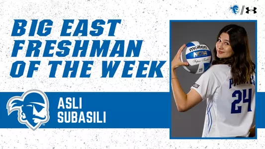 Asli Subasili graphic for being named BIG EAST Freshman of the Week