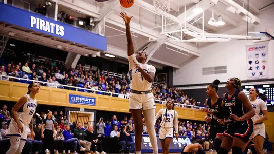 Jala Jordan scores against UConn on Jan. 17
