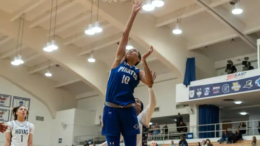 Mya Bembry takes a shot at Georgetown on Jan. 25