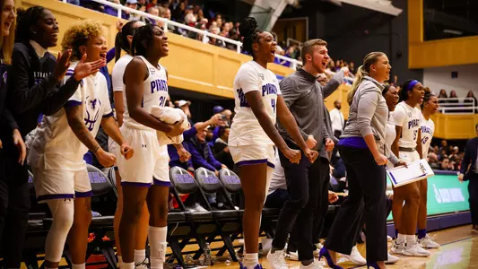 Seton Hall bench erupts in celebration during its game against St. John's on Jan. 4