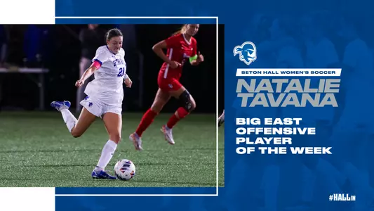 Natalie Tavana BIG EAST Offensive Player of the Week graphic