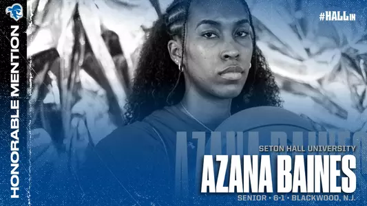 Azana Baines graphic announcing her as a Preseason All-BIG EAST Honorable Mention