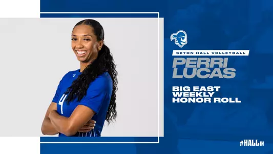 Perri Lucas named to the BIG EAST Weekly Honor Roll graphic