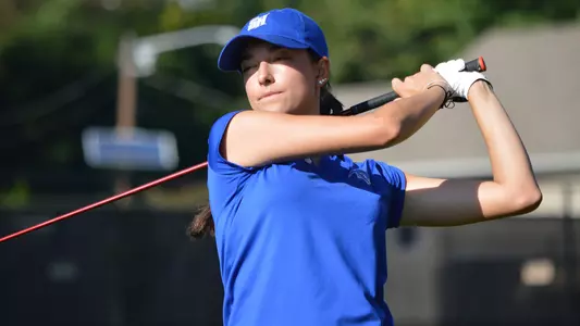 Ana Sarrias Pro takes a swing during a practice round in the fall of 2023