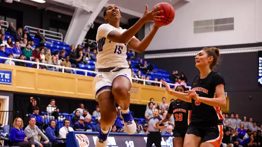 Azana Baines drives for a score against Princeton on Nov. 14