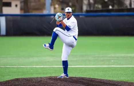 Nick Payero throws a pitch against NJIT in 2022