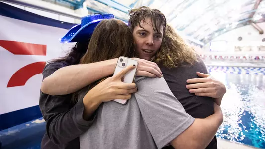 Murtha Celebrating after Winning 1-meter dive