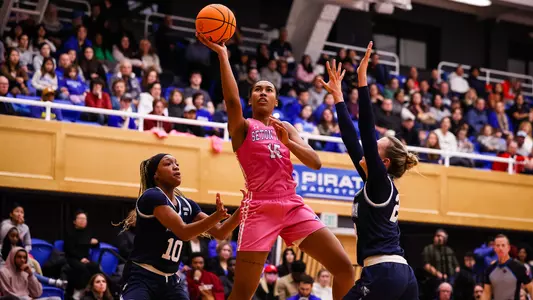 Azana Baines puts up a shot against Villanova on Feb. 27