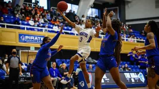 Lauren Park-Lane drives against DePaul on Jan. 30, 2022
