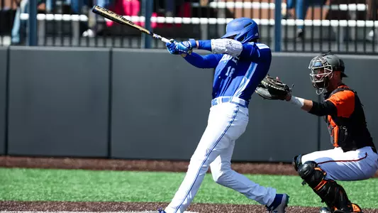 Pat D'Amico takes a swing during a game against Princeton in 2022