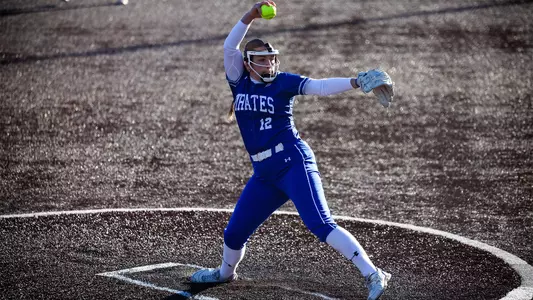 Kyra Kreuscher pitching