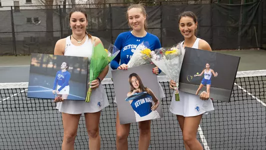 2023 Tennis Seniors: Aina Plana Ventosa, Arina Gumerova and Hiba El Khalifi