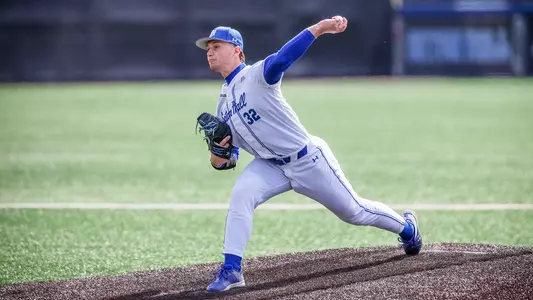 Dom DiRado delivers a pitch against Monmouth on March 12
