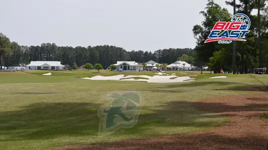 Riverton Pointe Golf Course graphic showing the BIG EAST and morphed Seton Hall logo