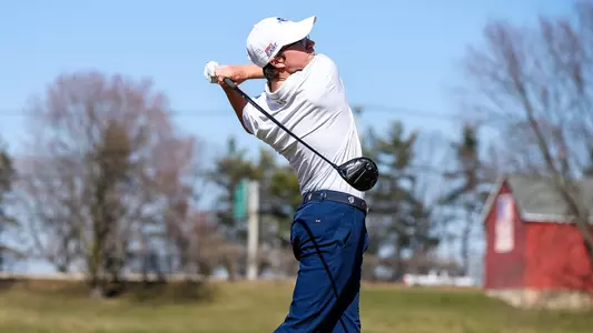 Joshua Lee tees off during a practice round in the spring of 2023
