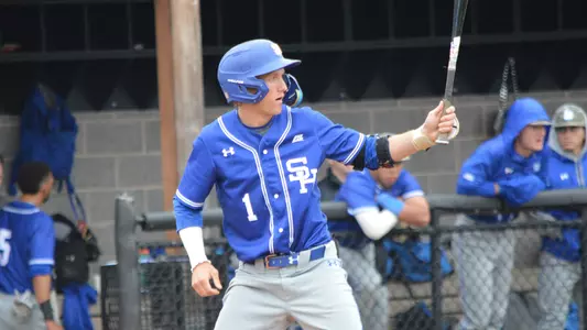 Jonathan Luders takes an at bat at Princeton on April 5