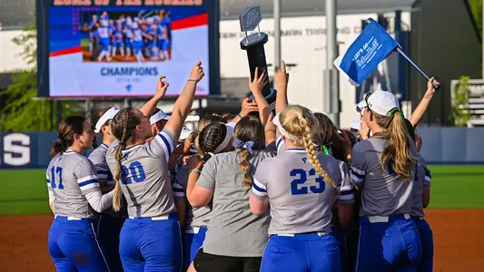 SB Team Celebrating with BIG EAST Trophy