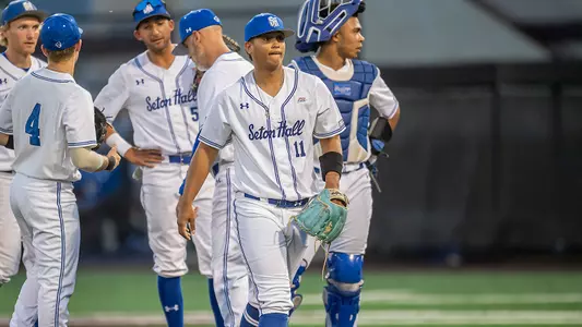 Nick Payero walks off the mound after a start against Creighton
