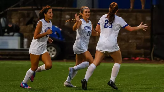 Adria Kitzinger after scoring her first career goal against Lafayette