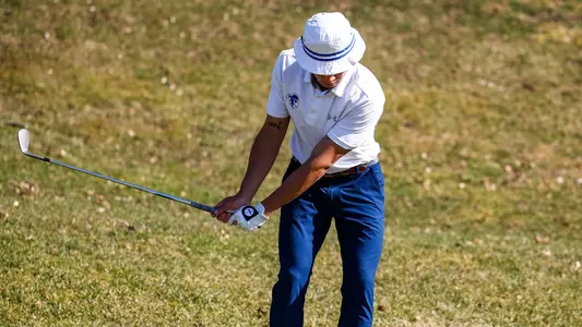 Wanxi Sun hits a shot during a practice round early in 2023