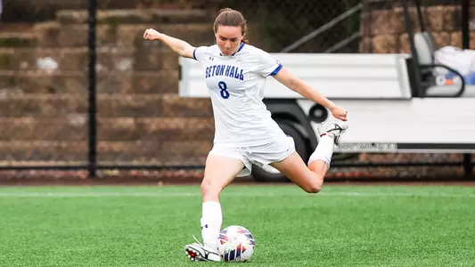 Brina Micheels takes a shot against Binghamton