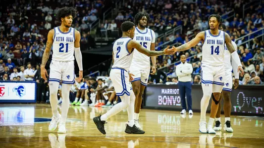 Seton Hall prepares for the second half against Providence