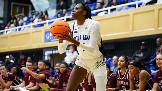 Yaya Lops lines up to take a shot against Fordham on Nov. 12