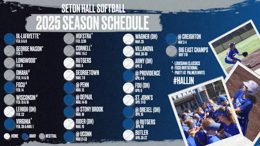SHU 2025 Softball Schedule