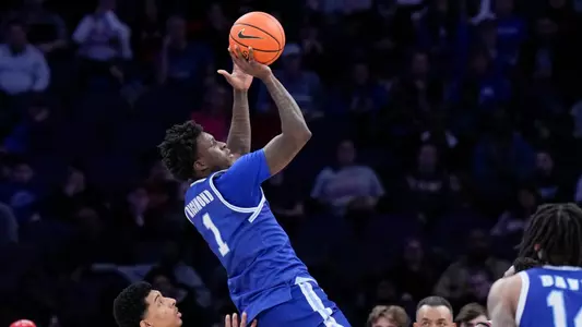 Kadary Richmond goes up for a shot against St. John's at UBS Arena