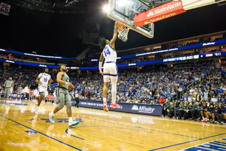Dre Davis dunking against Butler
