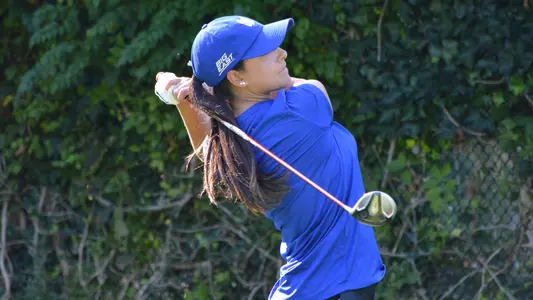 Ana Sarrias Pro takes a swing during a practice round in the fall of 2023