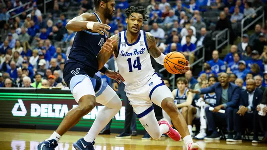Dre Davis drives to the basket against Villanova