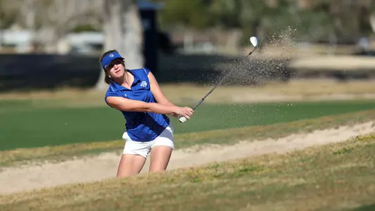 Anne-Sofie Ekman takes a shot during the Grand Canyon Invitational on Feb. 27