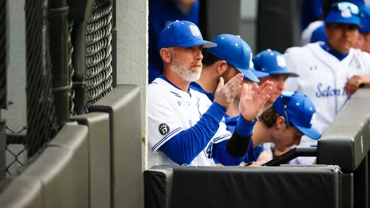 Rob Sheppard instructs his players during a game in the 2024 season.