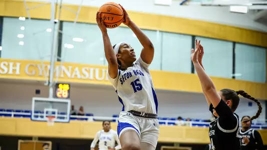 Azana Baines takes a shot