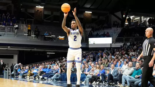 Al-Amir Dawes Shoots a 3 vs. Georgia in the NIT Semifinals