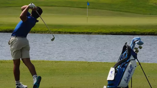 Eli Shah tees off at the GolfWeek Invitational