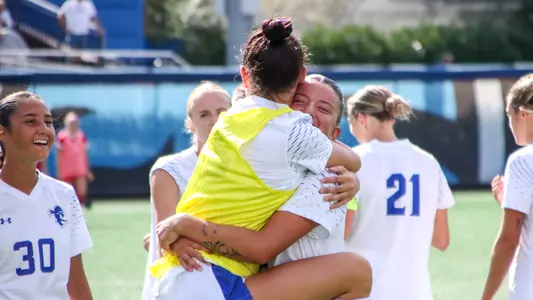 Skyler Matusz celebrates Seton Hall's 1-0 win over NJIT