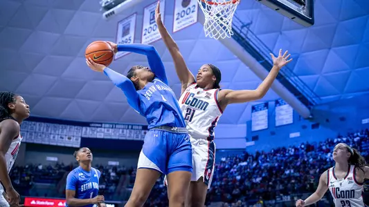 Savanna Jones goes up for a shot against UConn on Jan. 19