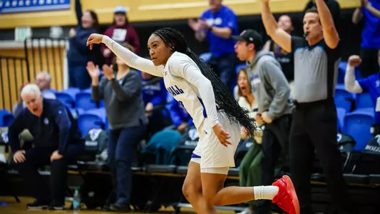 Jada Eads drains the go-ahead three-pointer against Georgetown with under a minute left in overtime on Jan. 4